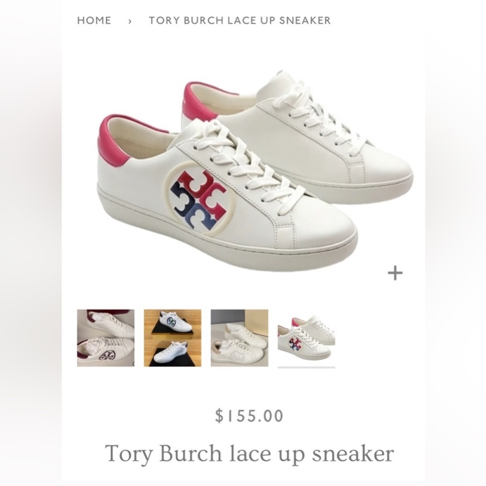Tory Burch Lace-up Sneaker size 6 - Picture 2 of 6